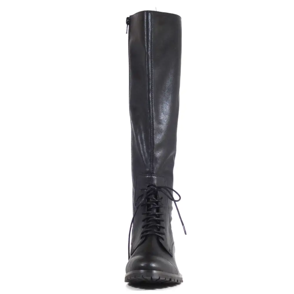 Lace Up Knee High Boots
