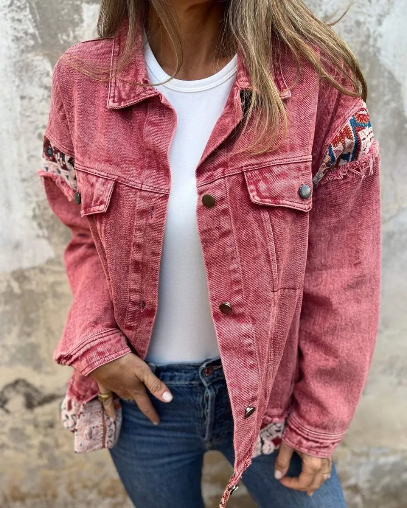 Denim Button Front Jacket