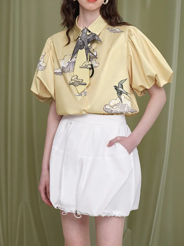 Effortless Summer Everyday Casual Polyester Skirt