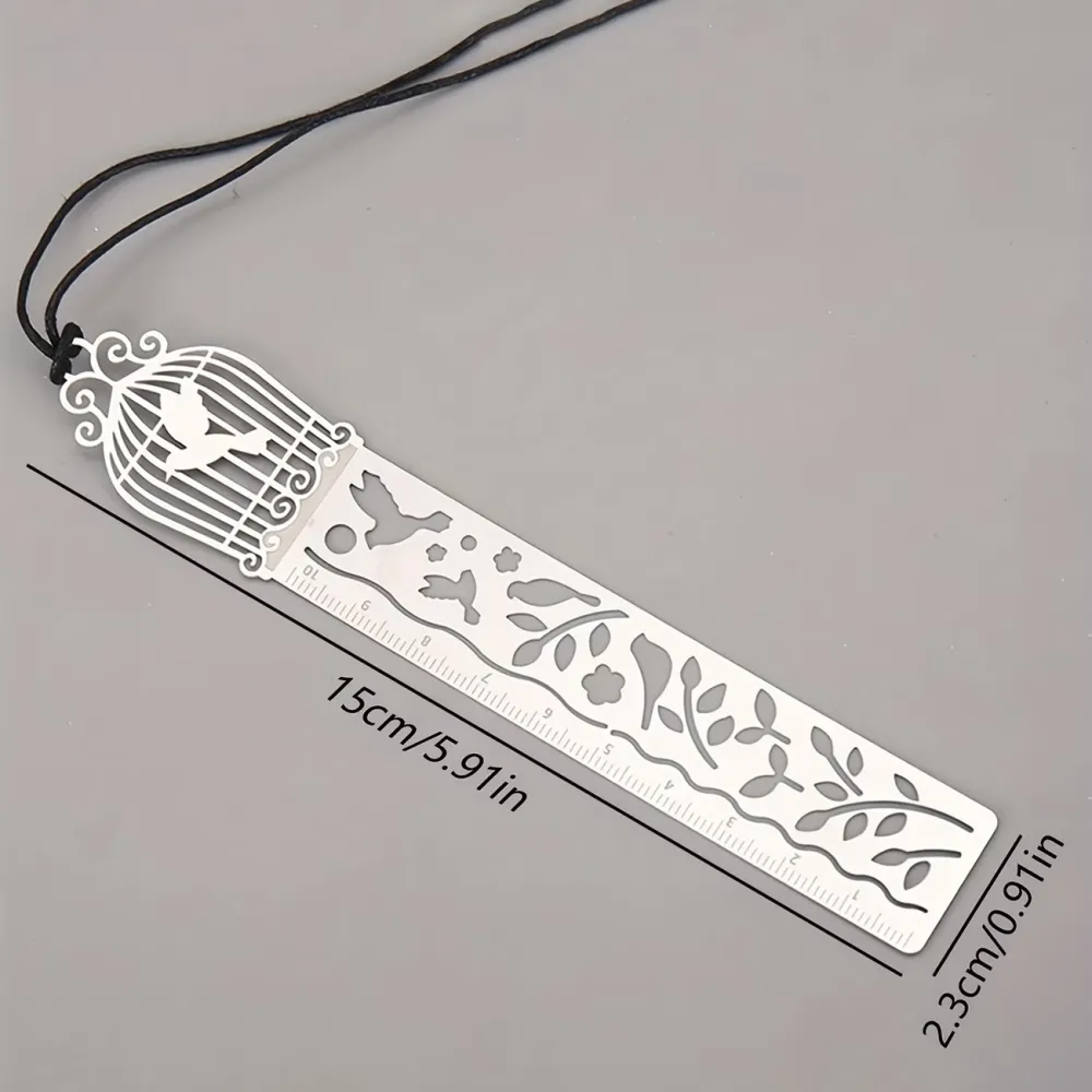 Birdcage Metal Bookmark Ruler