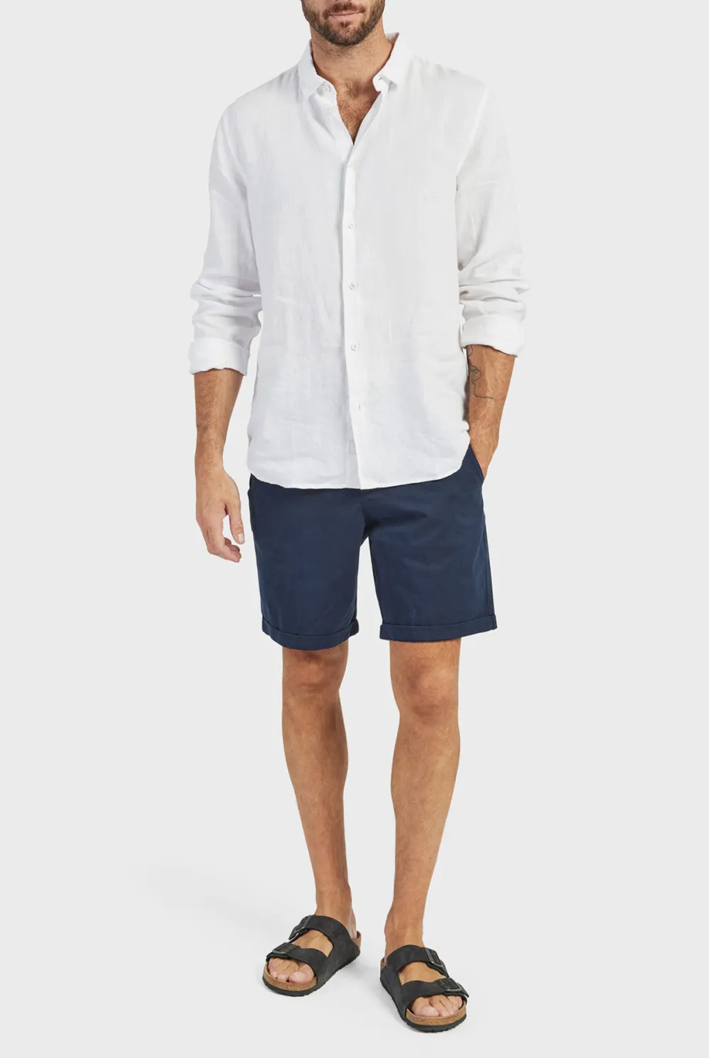 Slim Fit Stretch Cotton Chino Casual Shorts
