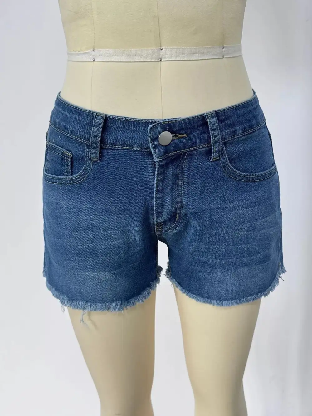 Relaxed Raw Hem Shorts