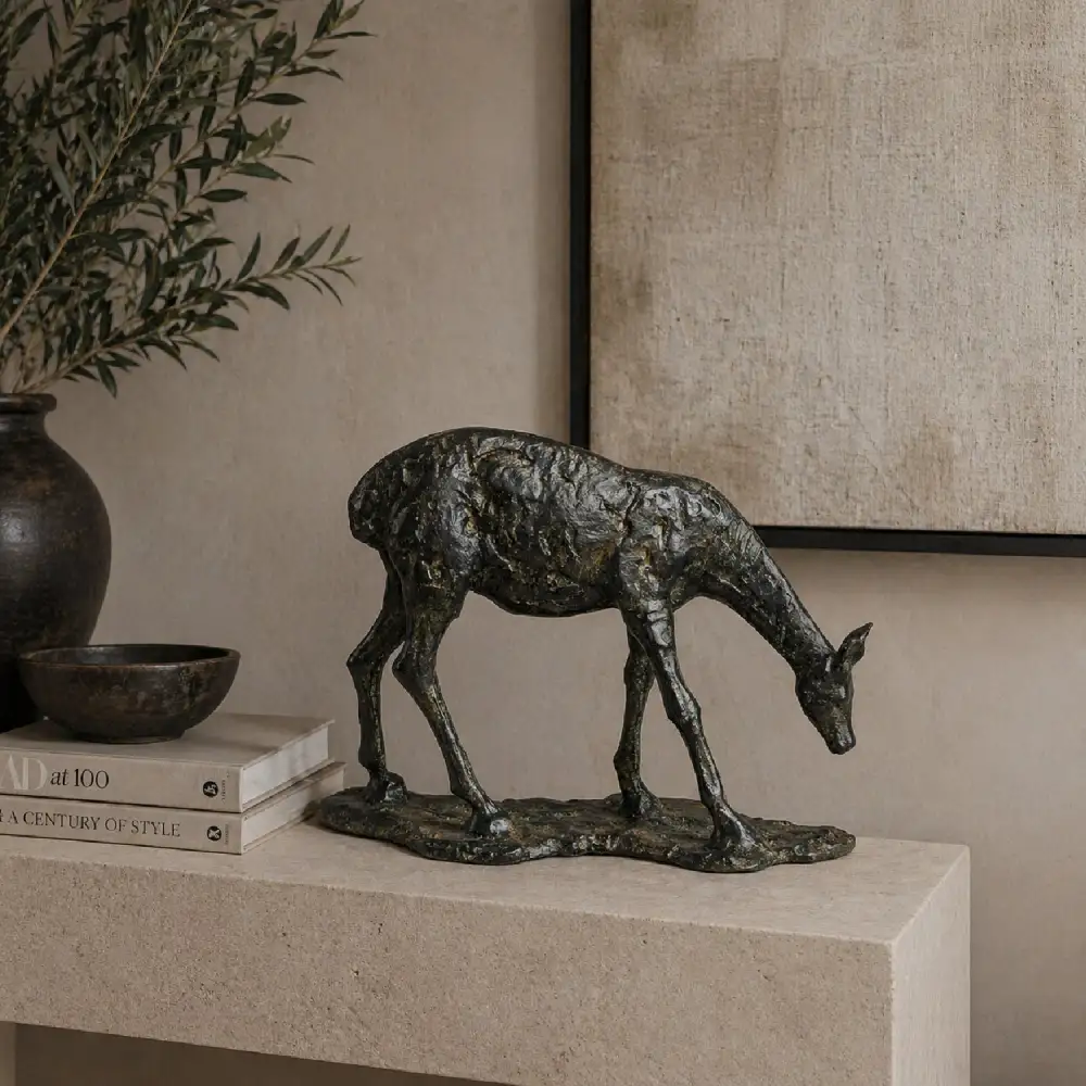 Iron Deer Sculpture