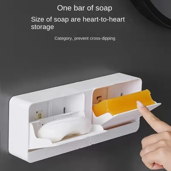 Wall-Mounted Dual Soap Dish