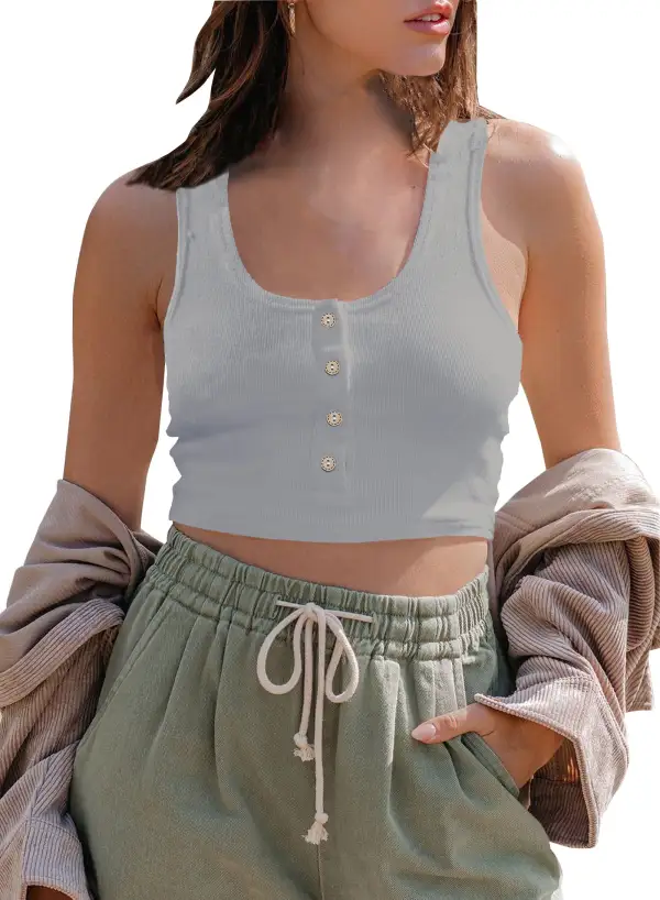 Breasted Short Tank Top