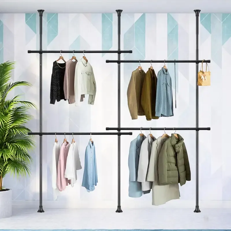 Outdoors Clothes Hanger Adjustable Wardrobe Shelf