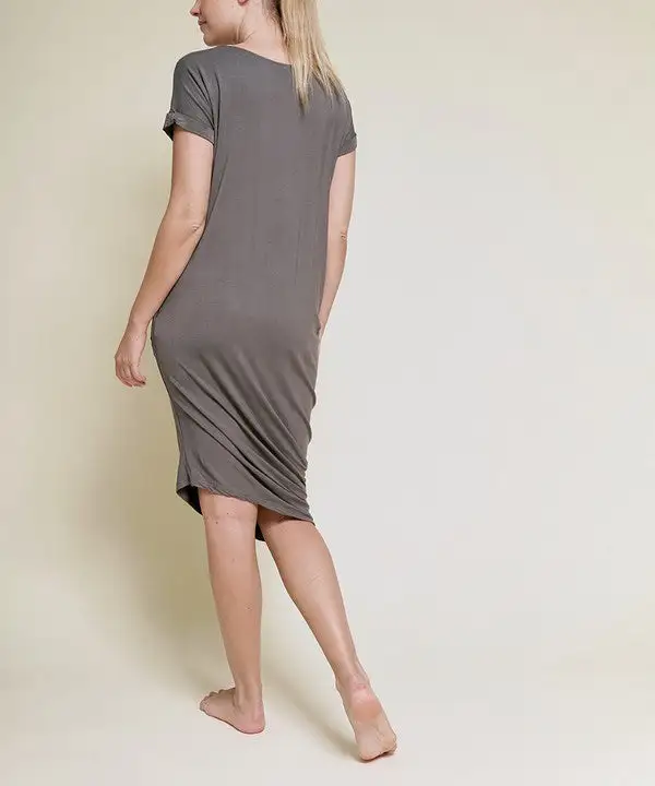 Bamboo Asymmetric Dolman Dress