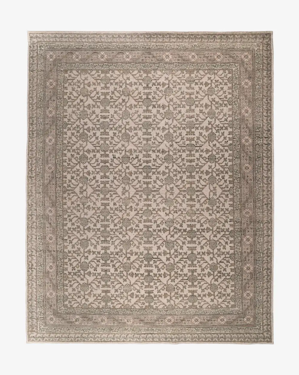 Classic Hand-Knotted Wool Area Rug