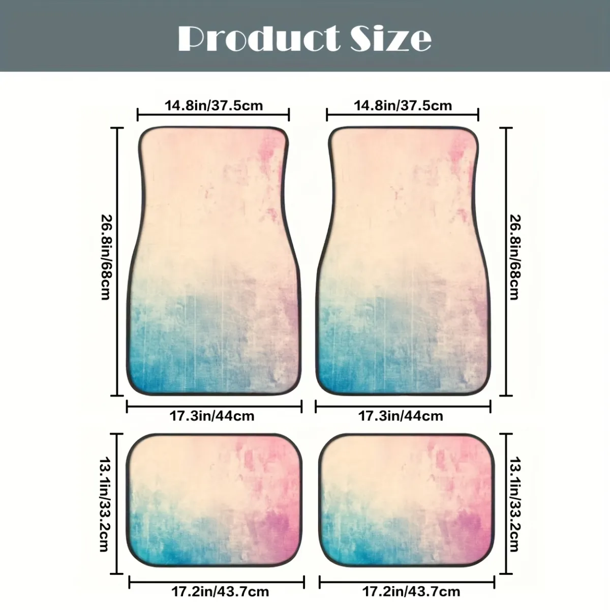Gradient Print Floor Mats