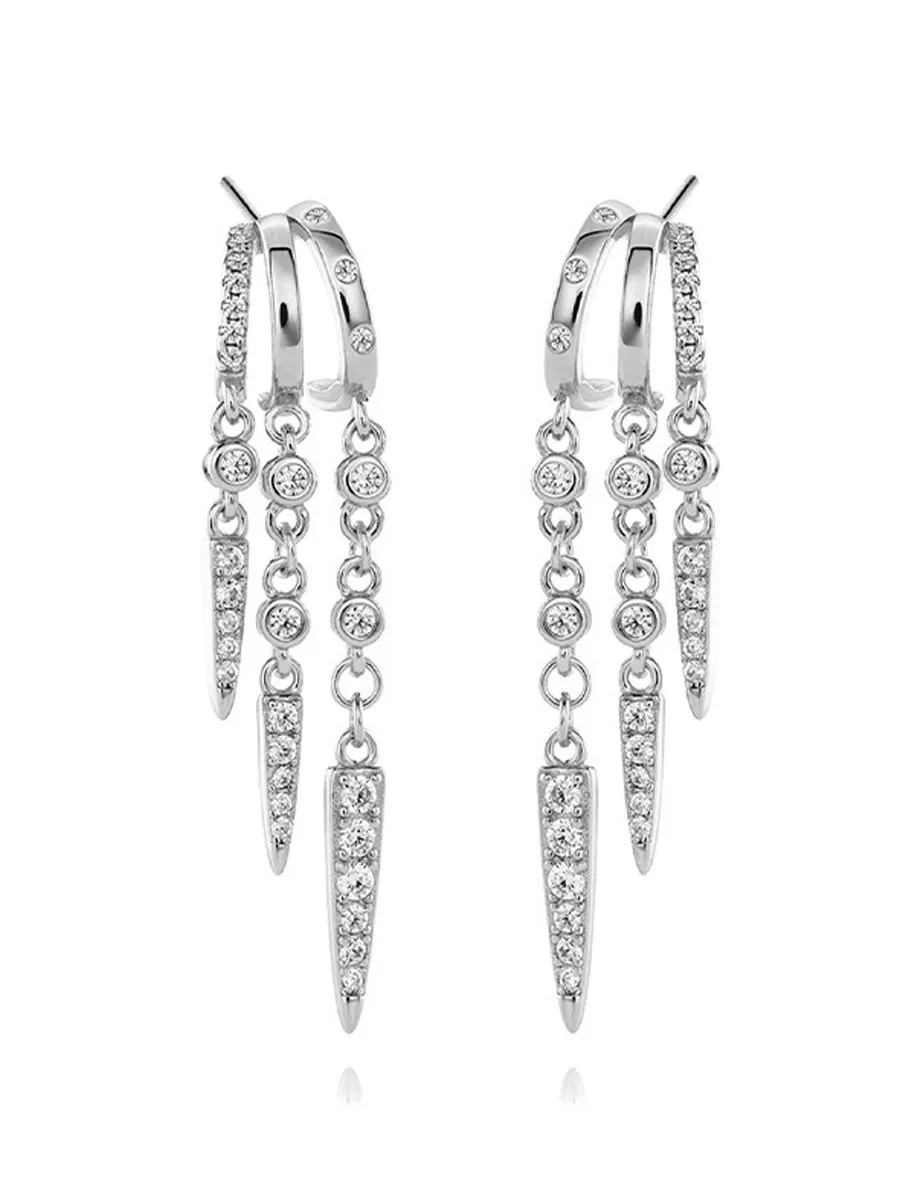 Willow Diamond-Encrusted Willow Stud Earrings