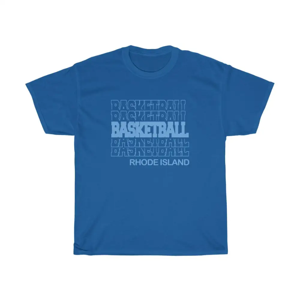 Basketball Rhode Island in Modern Stacked Lettering