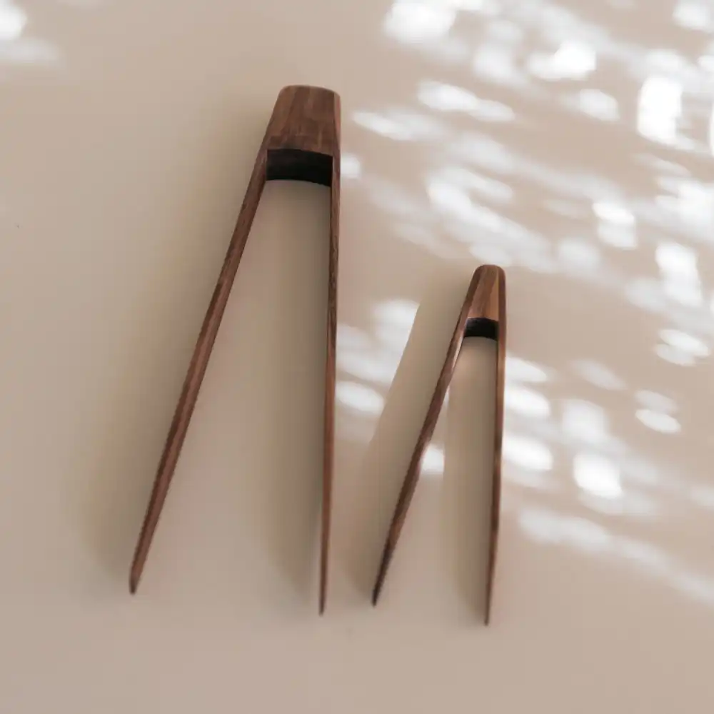 Handcrafted Wooden Serving Tongs