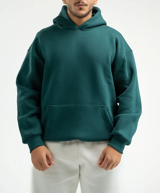 Teal Oversized Hooded Sweatshirt