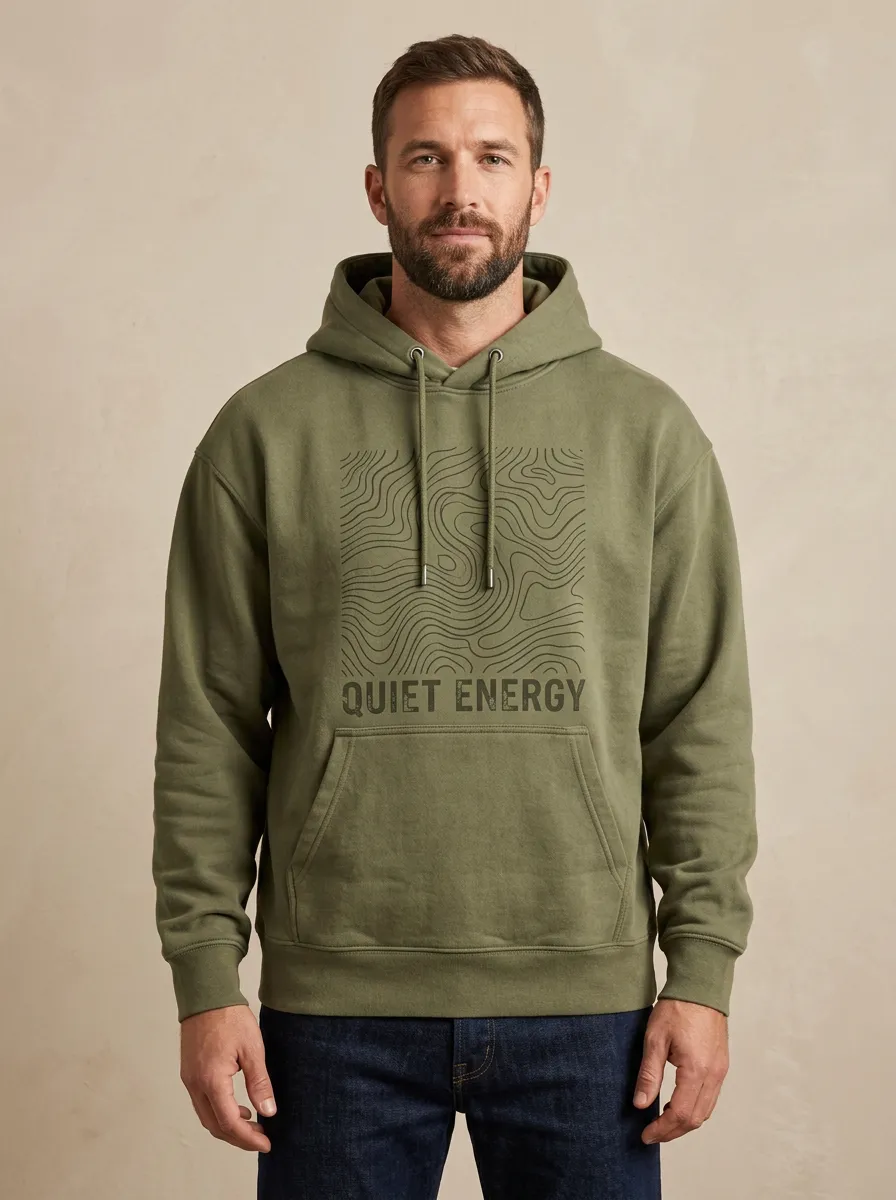 Quiet Energy Topographic Map Hoodie