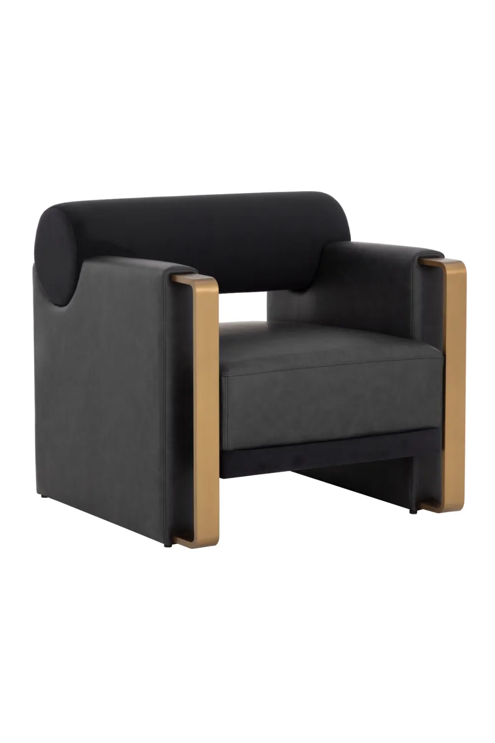 Curved Bolster-Back Lounge Chair