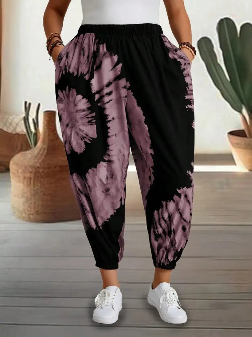 Tie Detail High Waist Pants