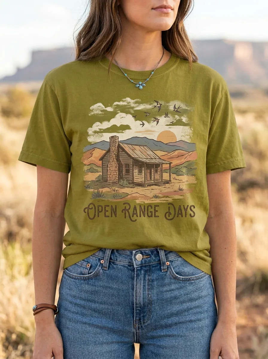 Open-Range Range-Days Western Crewneck T-Shirt