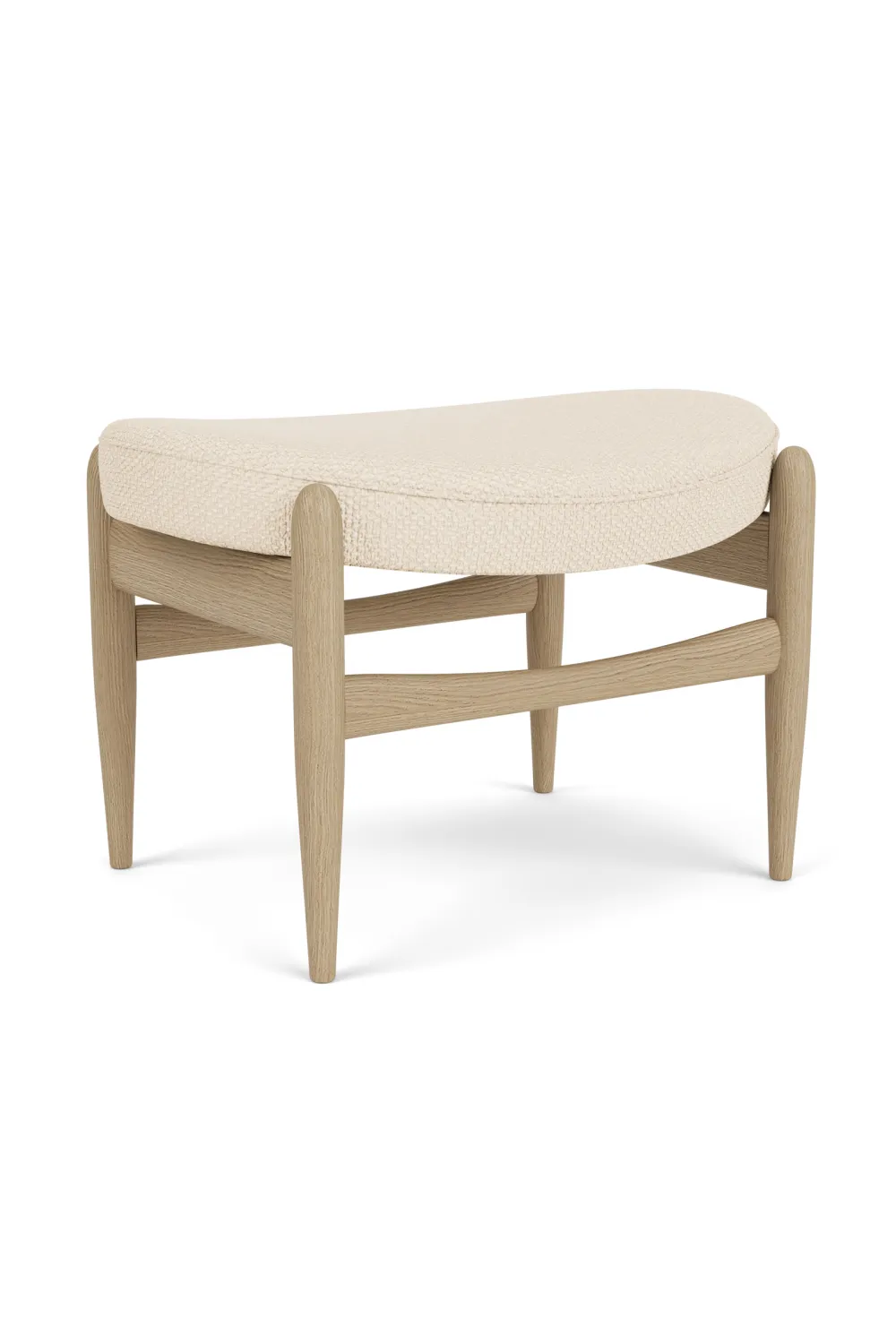 Wooden Base Padded Ottoman