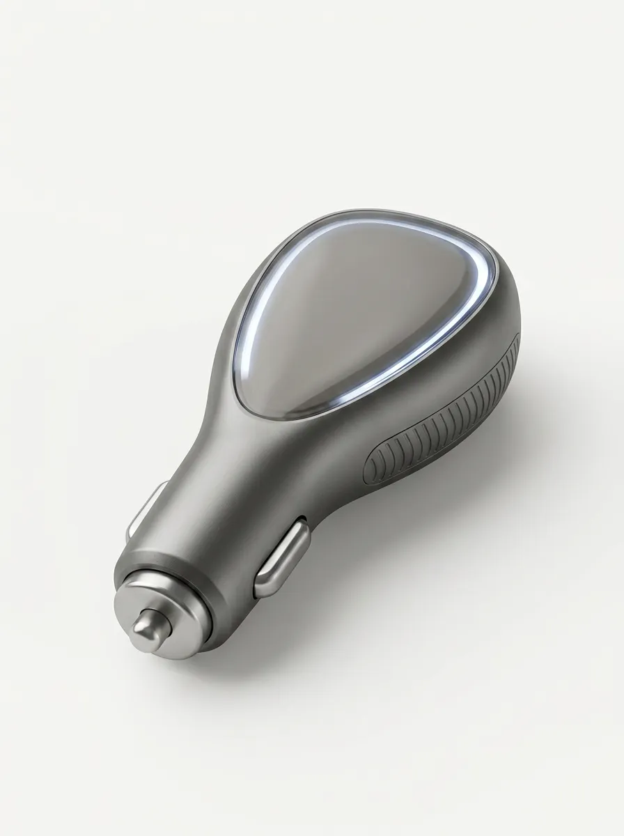 Car Fuel Saver Plug-In Accessory Featuring Vehicle Power Plug LED Light