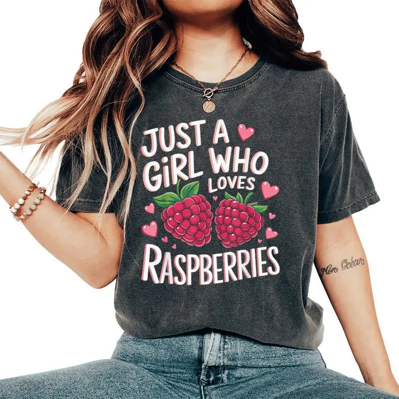 Just A Girl Who Loves Raspberry Raspberry Lovers Ns Women's Oversized Comfort T-Shirt