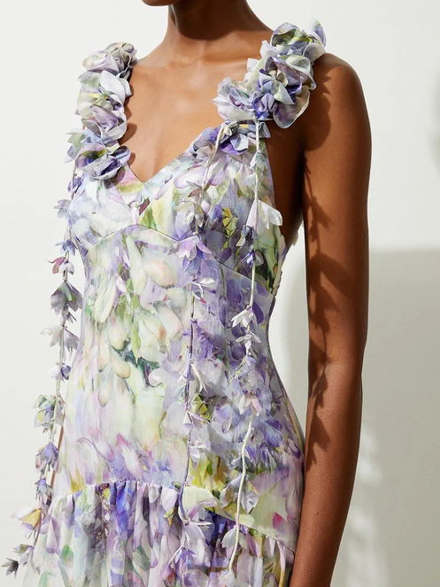 Aviana Floral Woven Strappy Two Piece Set