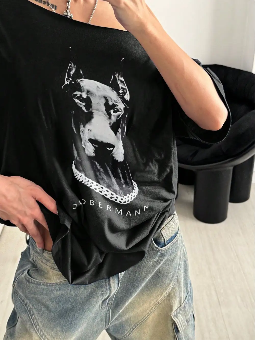 Black Dog Relaxed Fit T-Shirt
