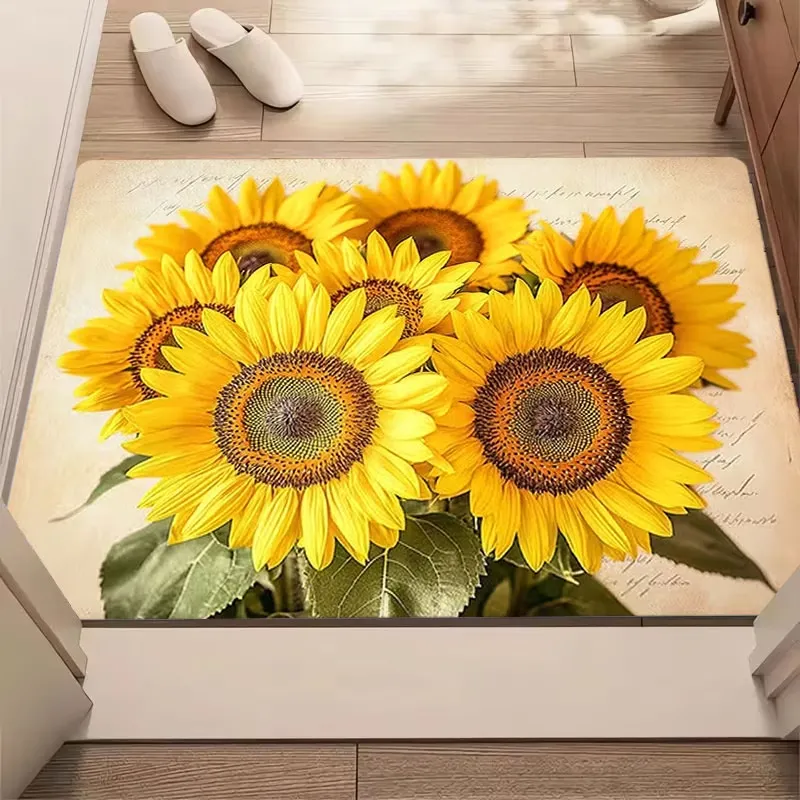 Sunflower Bouquet Door Mat
