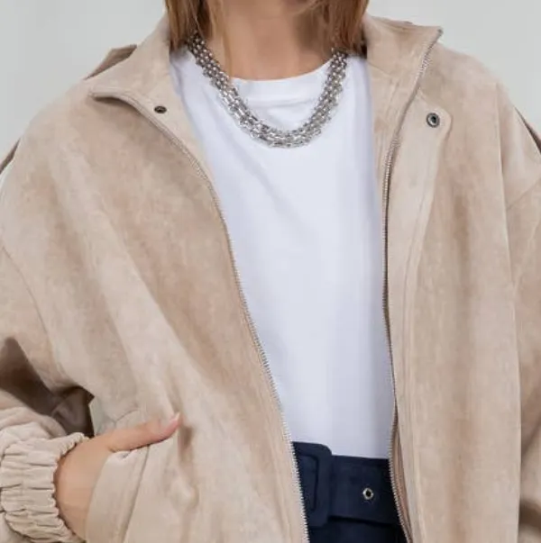 Vegan Suede Bomber