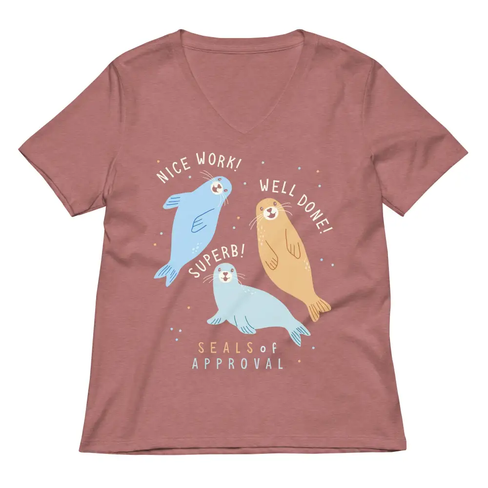 Seal Approval V Neck Tee