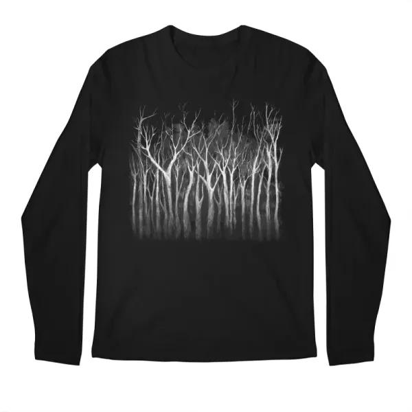 Men's Long-Sleeve Tee With Artistic Print