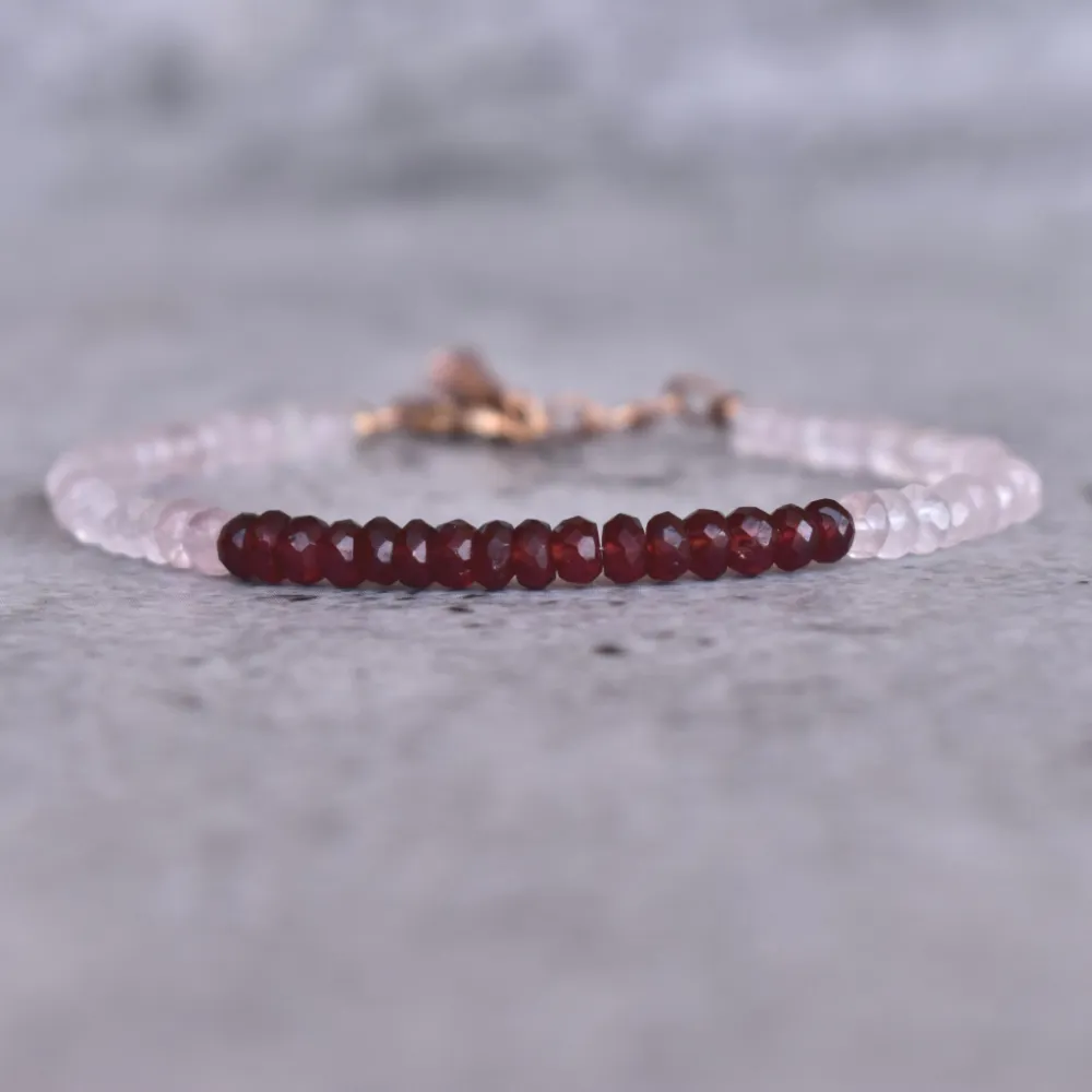 Cocktail Quartz Garnet Bracelet