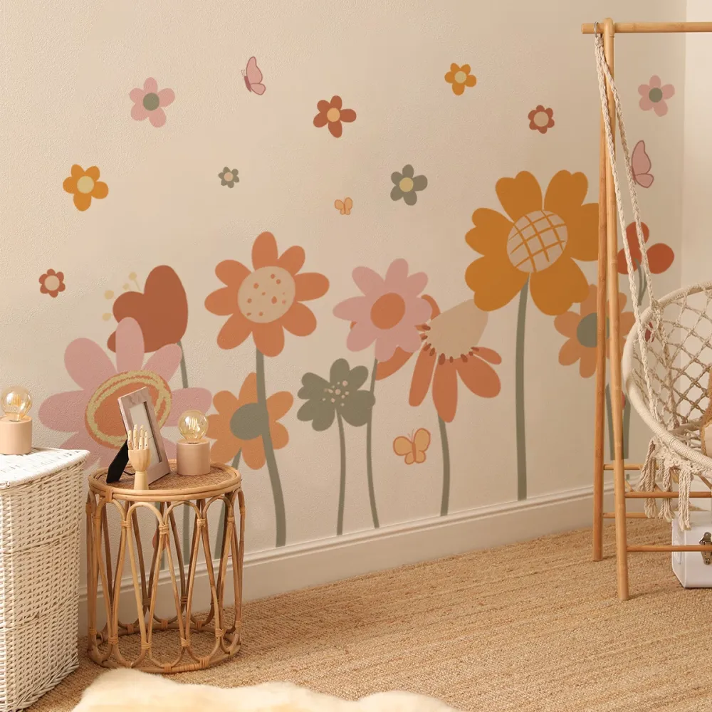 Pastel Flower Wall Stickers