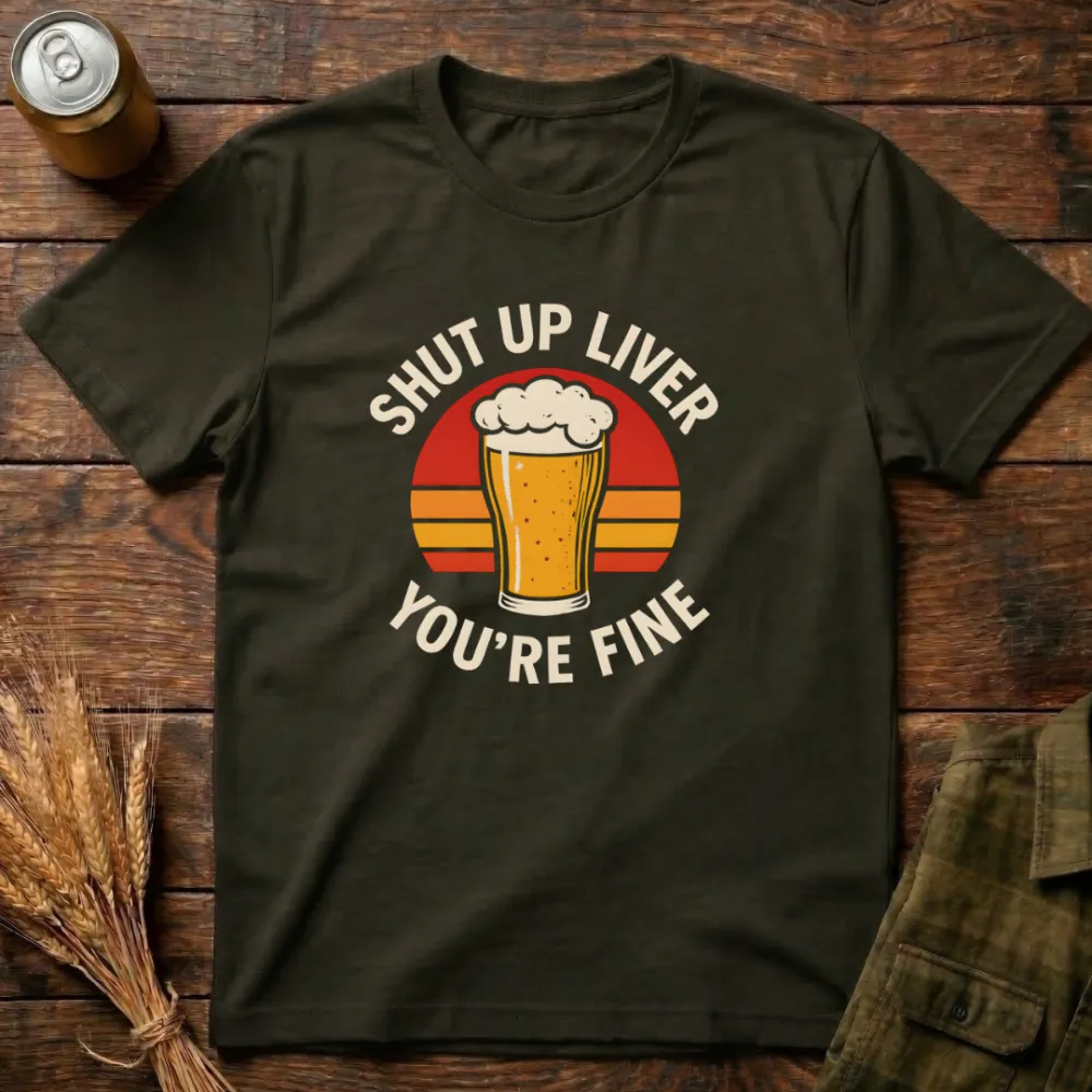 Shut Up Liver Graphic Cotton T-Shirt