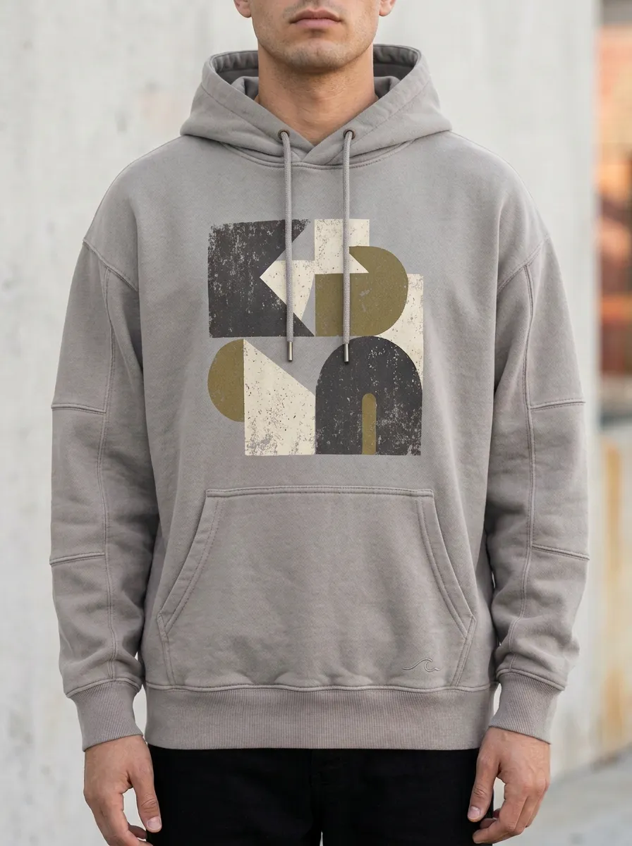 Abstract Geometric Shape Wave Hoodie