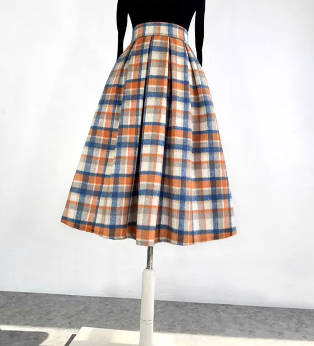 Lightweight Promenade Everyday Casual Wool Skirt