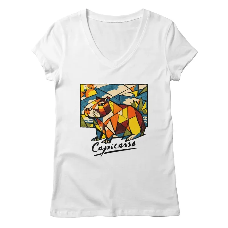 Capicasso Geometric V-Neck Tee