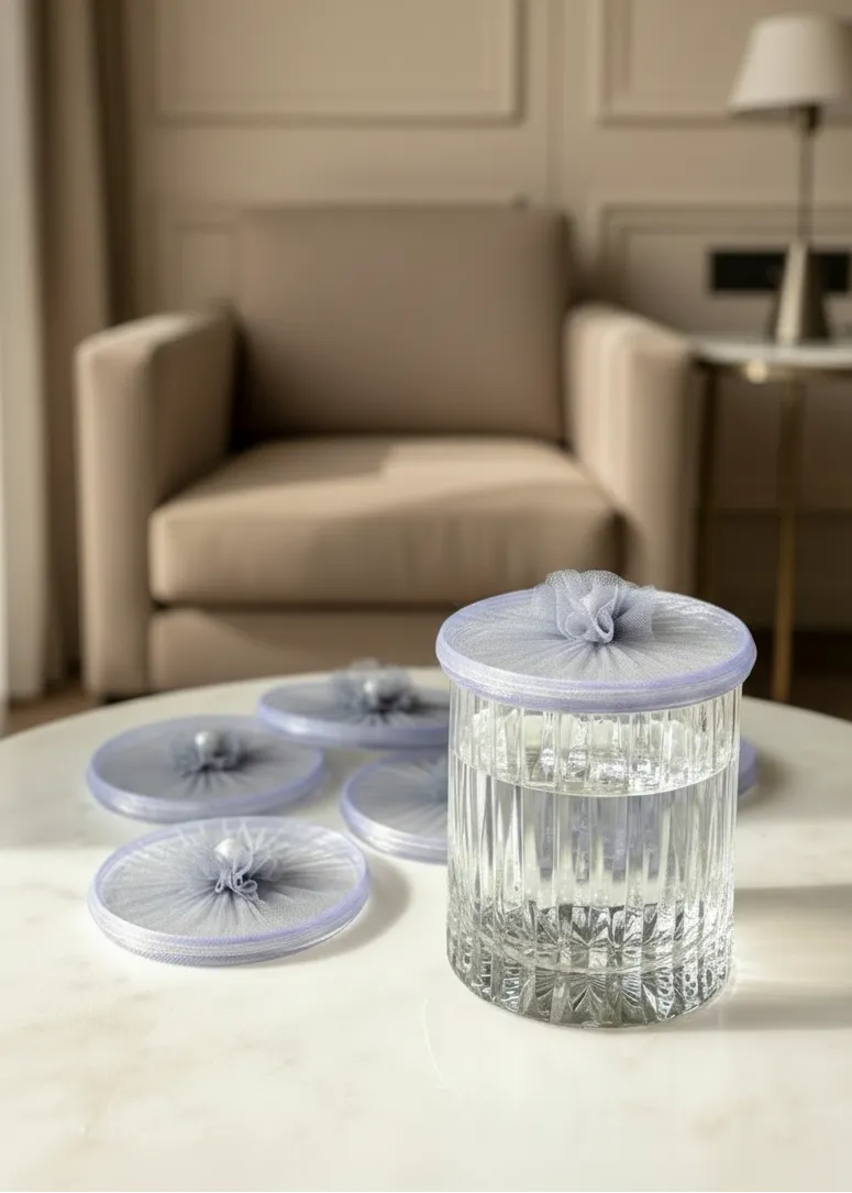 Grey Mesh Glass Cover