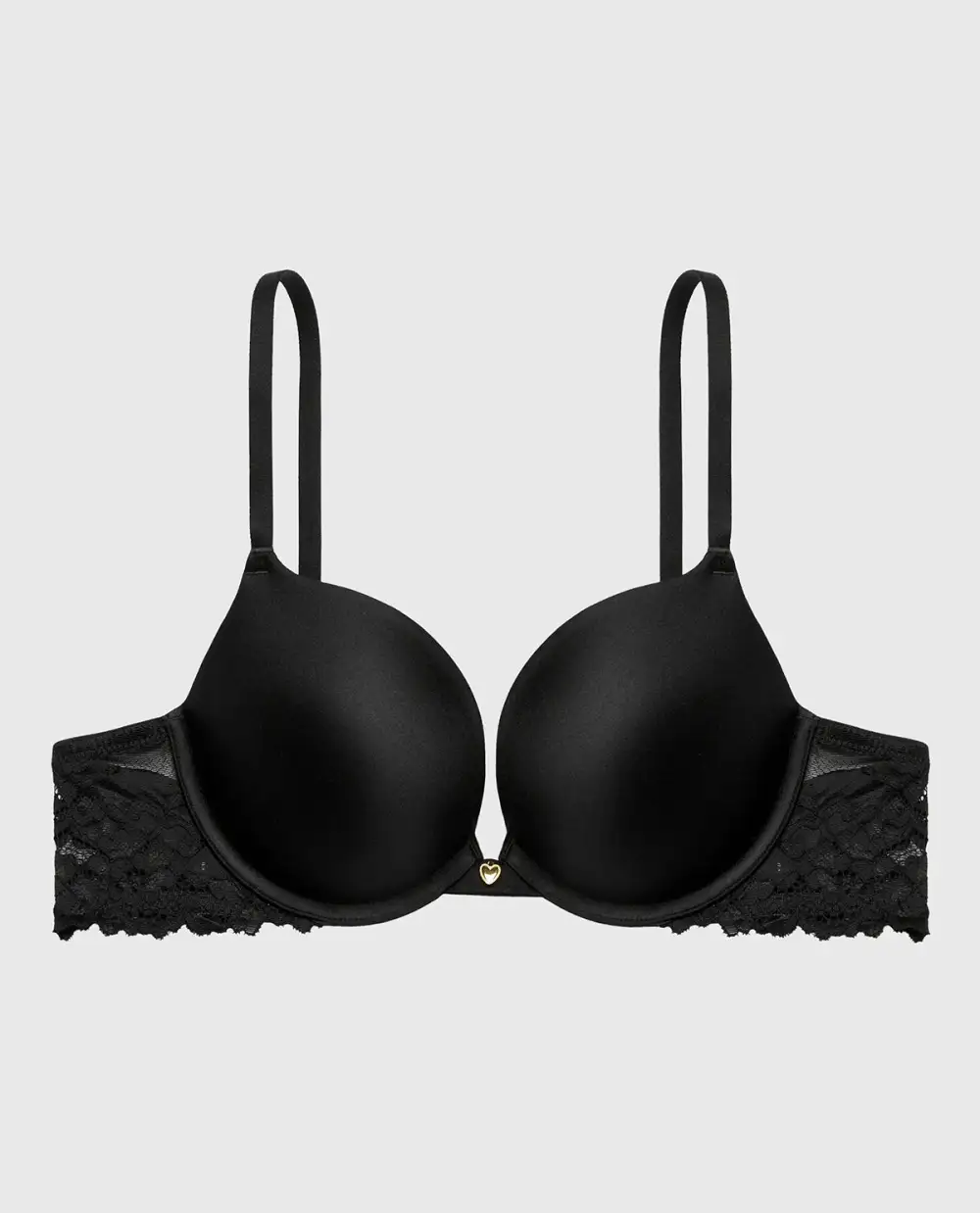 Push Up Plunge Bra With Romantic Lace Wing