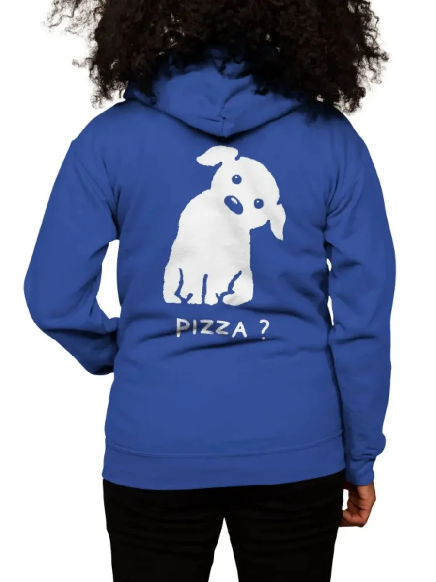 Dog Print Hoodie with Pockets