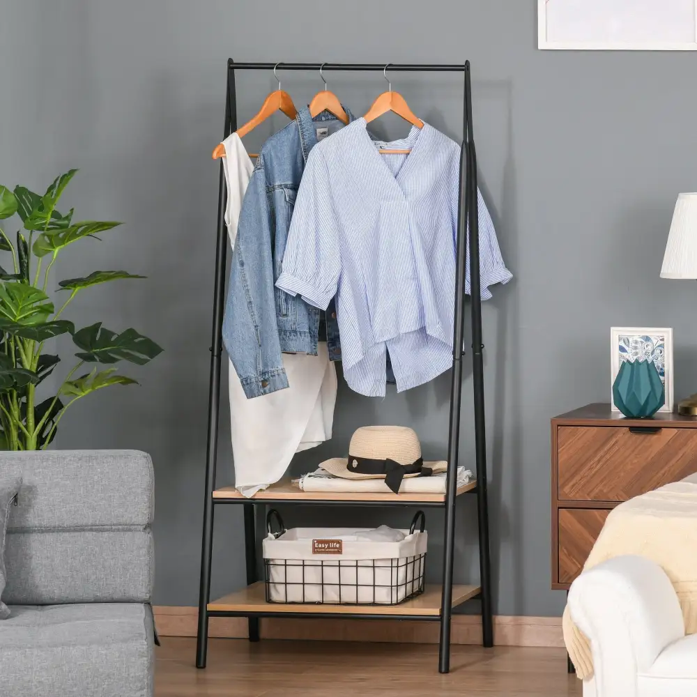 Tiered Freestanding Clothes Rail