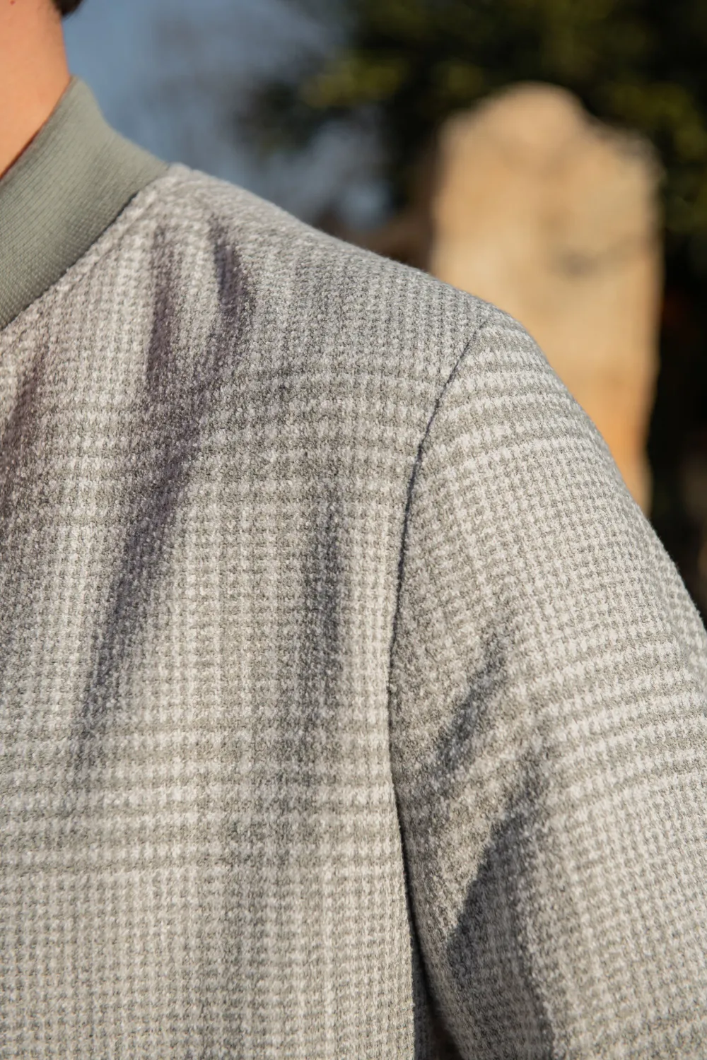 Light Grey Bomber Jacket