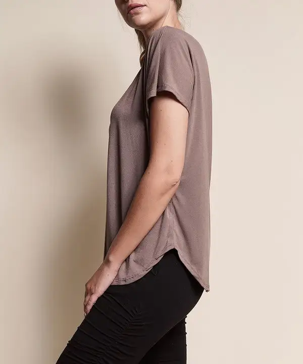 Bamboo Casual Dolman Sleeve Top Tee