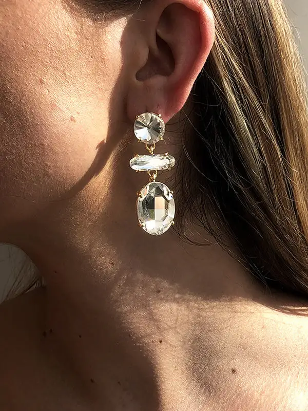 Delicate Moonlit Accent Earrings