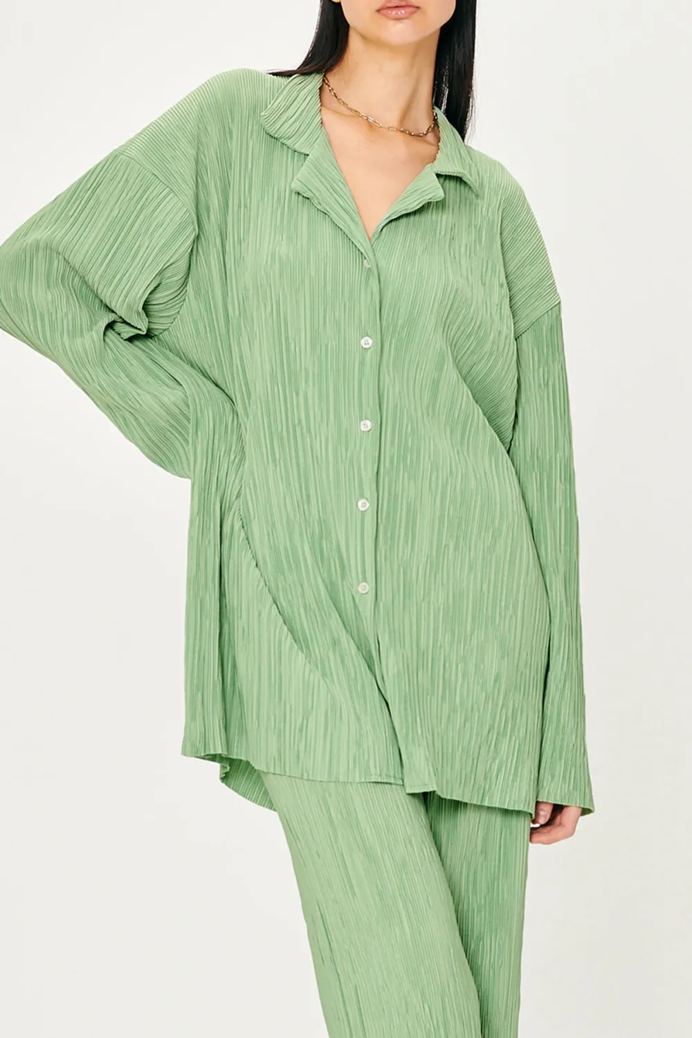 Oversized Plisse Shirt