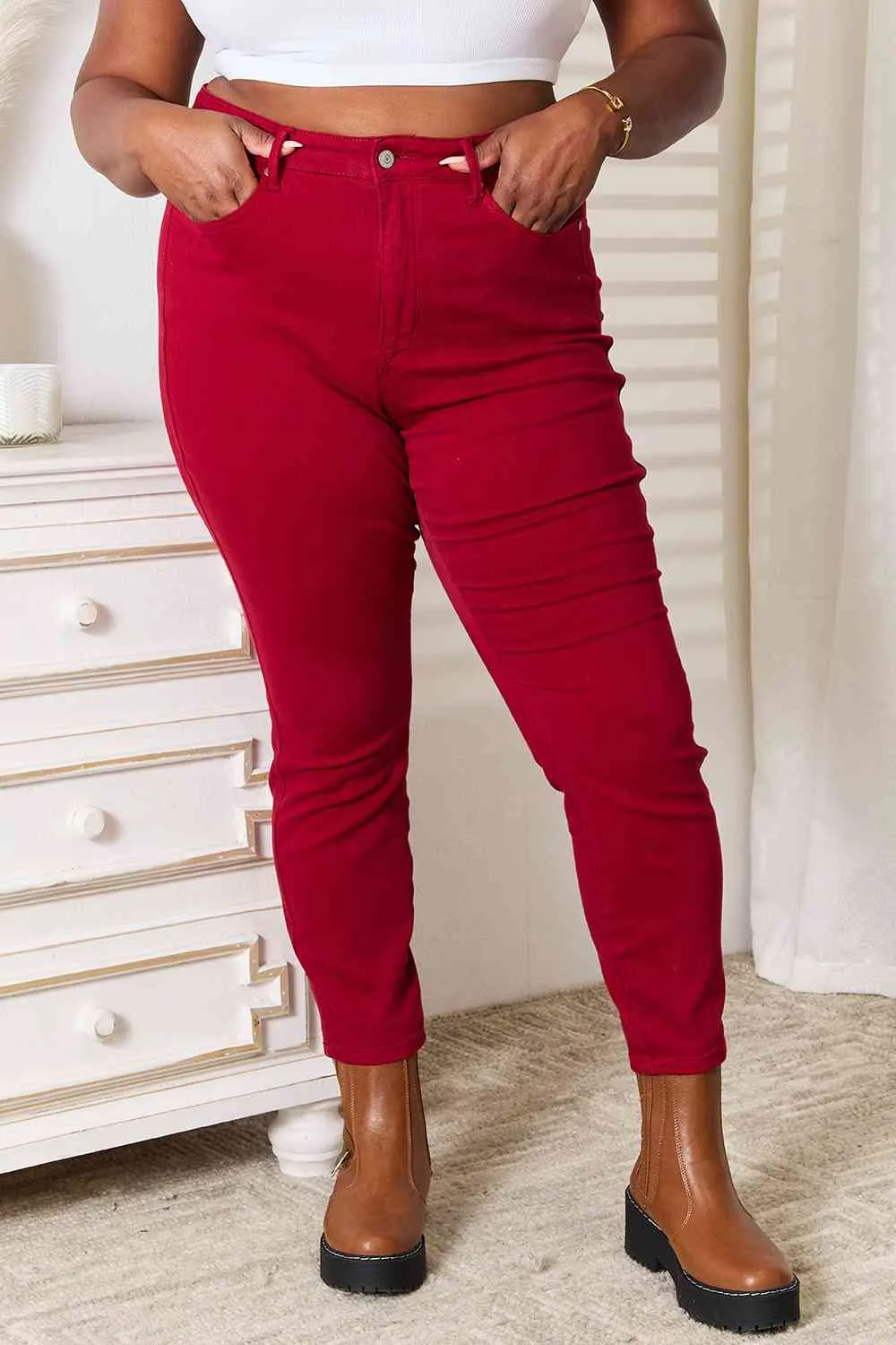 High Waist Tummy Control Skinny Denim Jeans