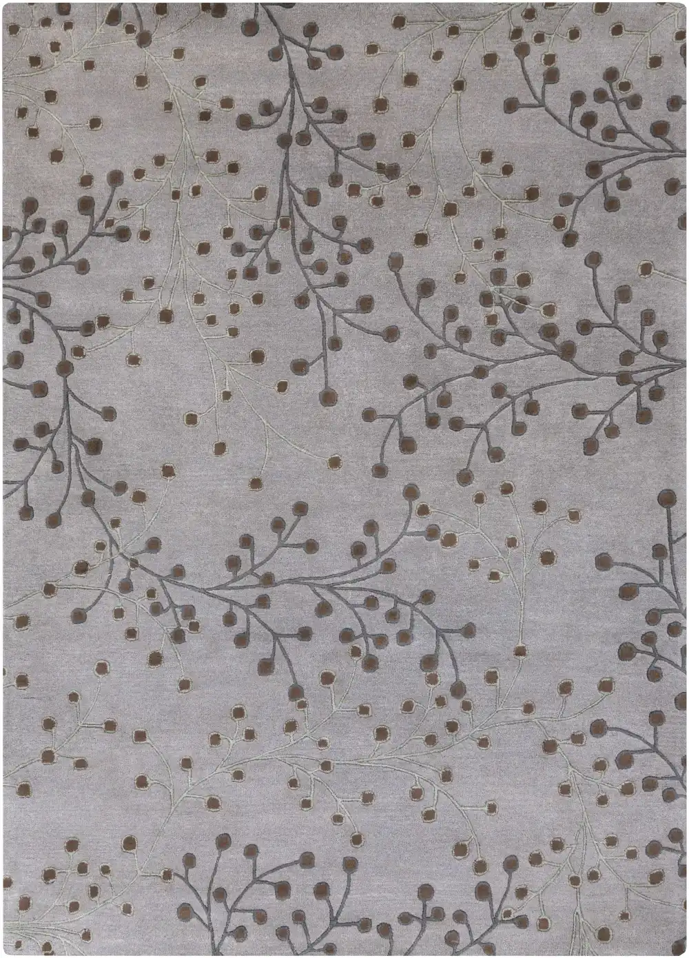 Grounded Traditional Hand Tufted Wool Area Rug