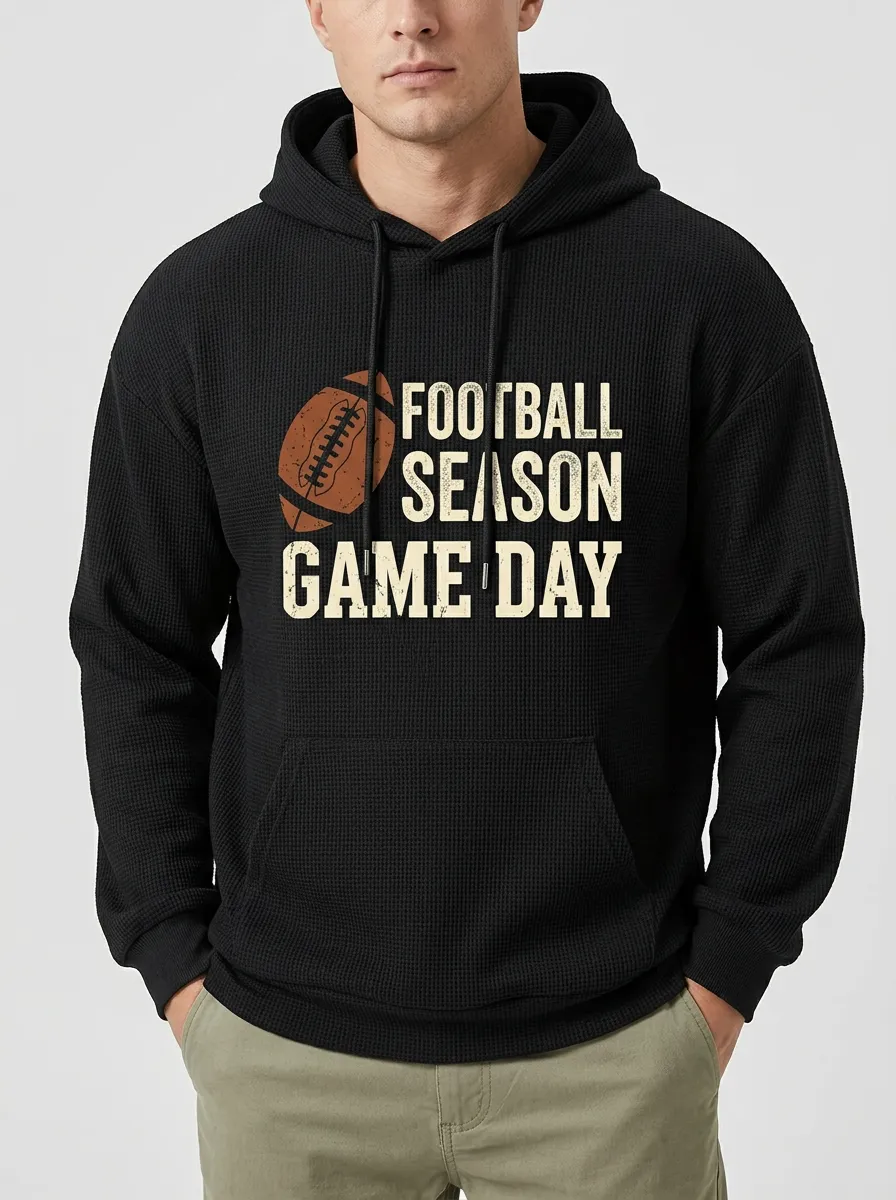 Men's Football Season Game Day American Football Printed Hoodie