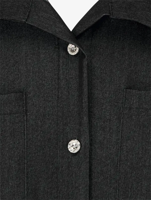 Classic Polished Long Sleeve Straight Fit Stand Collar Button Shirt