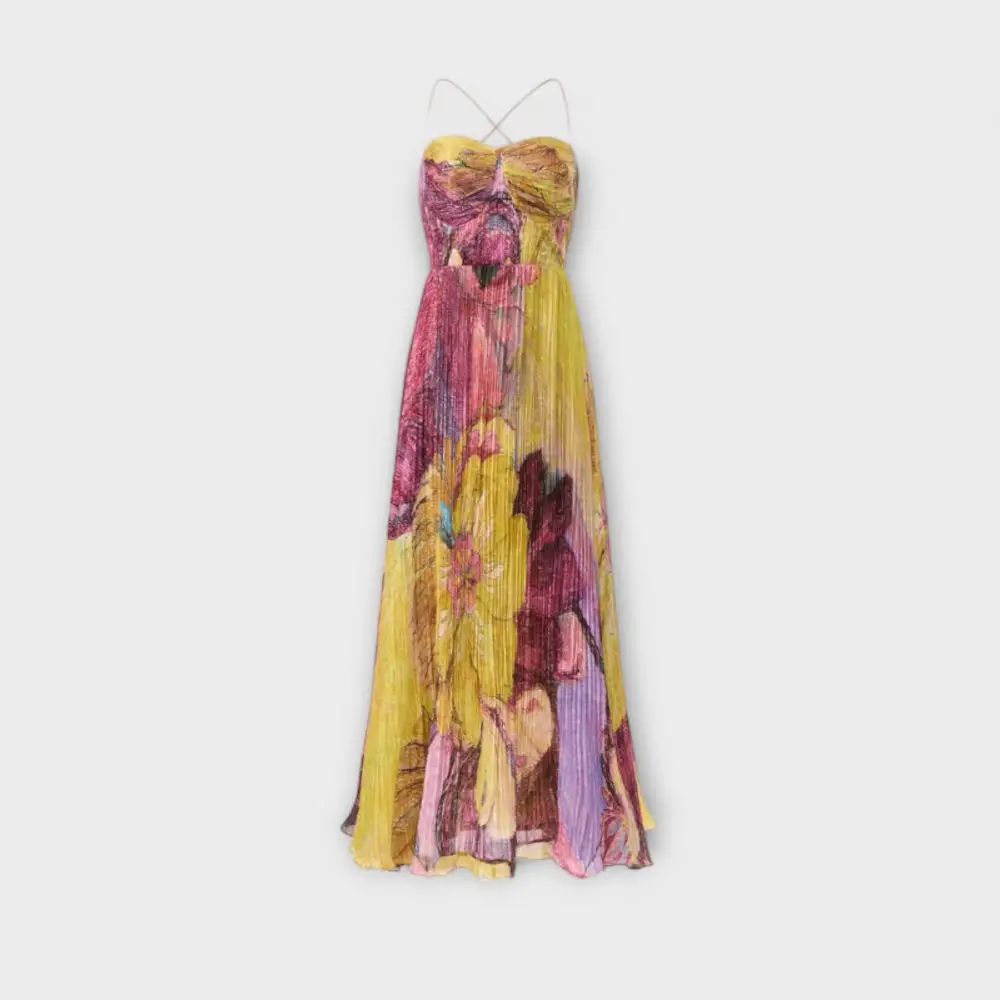 Floral Sleeveless Printed Maxi Dress