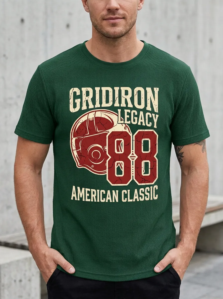 Men's Retro Gridiron Legacy Helmet T-Shirt